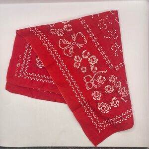 VTG 40s/50s Elephant Brand Trunk Facing Down Fast Color Red Paisley Bandanna